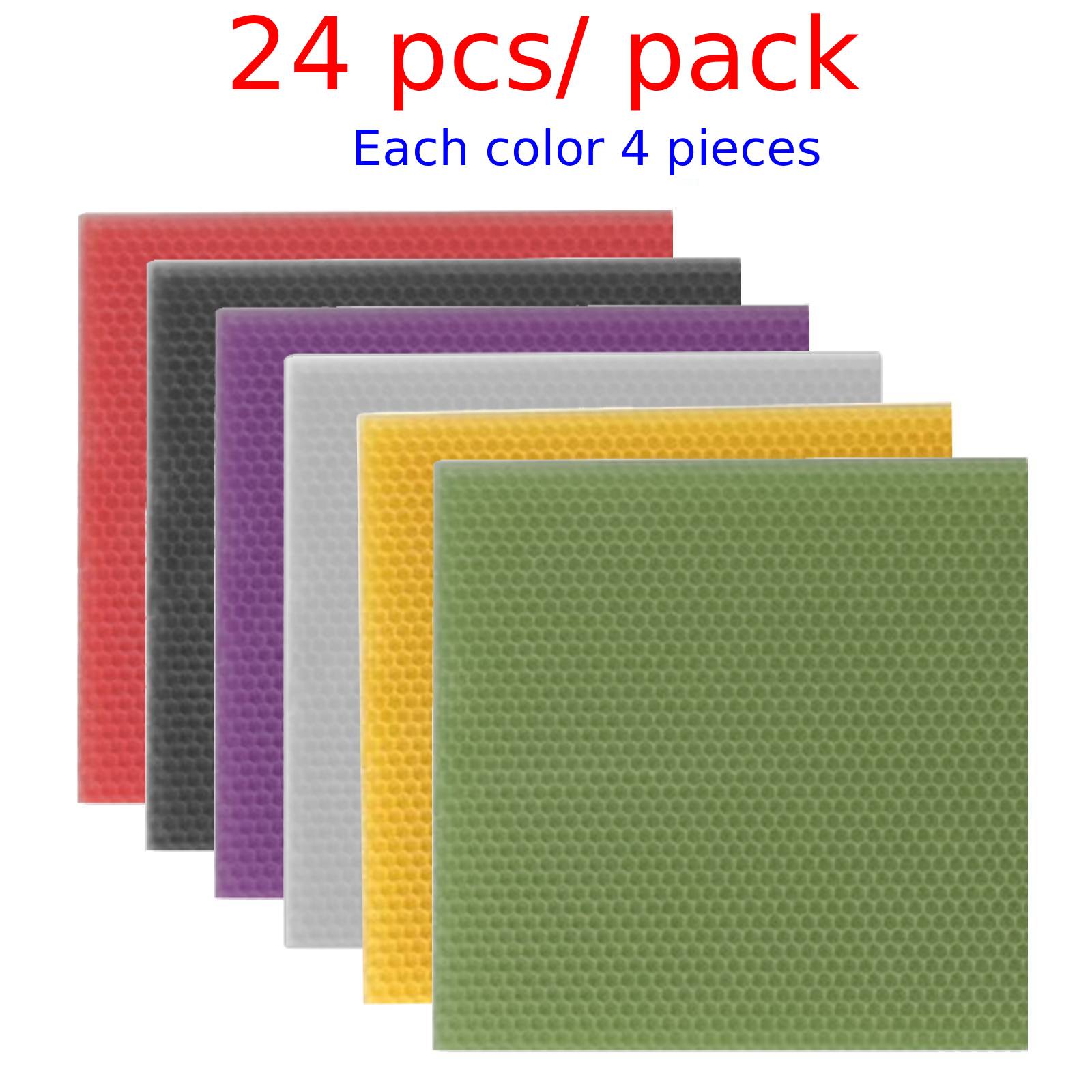 Beehive Frame Wax - 24 Adet Renkli Petek Balmumu Levha,
